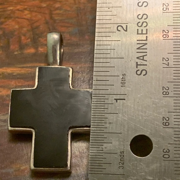 onyx and sterling silver pendant - Picture 7 of 10